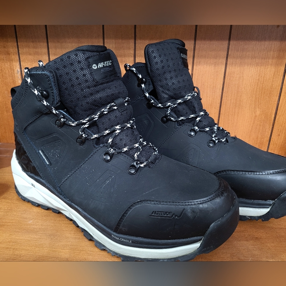Hi-Tec Geo Pro Waterproof Hiking Snow Boot Black Men's sz 12.